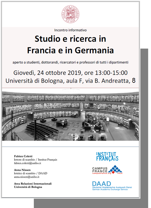 Studio e ricerca in Francia e in Germania